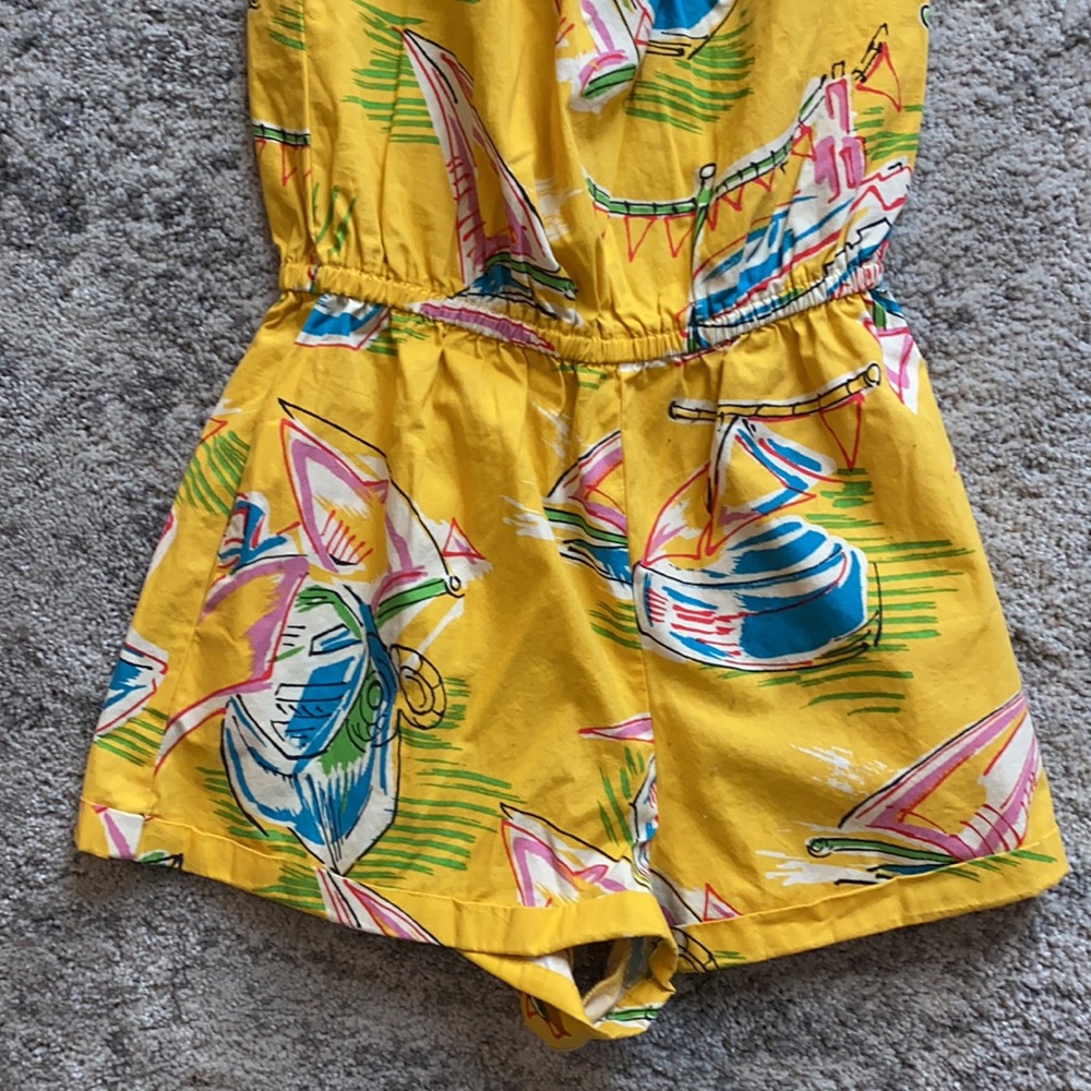 NWT Urban Outfitters Yellow Boating Romper Small - Picture 4 of 7